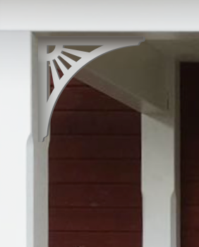 Träkonsol 061 - dekorativ konsol i trä till farstukvist & veranda