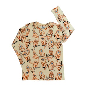 T-shirt barn långärmad - Apa 1-8år - Barntröja Apor 1-2år