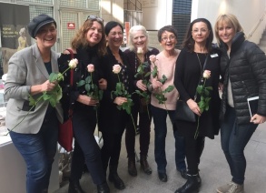 Anita Santesson, Anna Norlin, Aliya Dahlgren, Lill Viljesten, Birgitta Andersson Backlund, Pia F Davidson och Ylva Wegler i Söderhallarna den 23/3-18. Anita Santesson, Anna Norlin, Aliya Dahlgren, Lill Viljesten, Birgitta Andersson Backlund, Pia F Davidson och Ylva Wegler i Söderhallarna den 23/3-18.