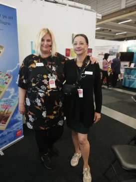 Yvette Lissman coh Pia F Davidson på Seniormässan i Stockholm, okt -19. Yvette Lissman coh Pia F Davidson på Seniormässan i Stockholm, okt -19.
