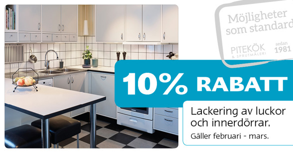 Lackera om dina köksluckor till 10% rabatt