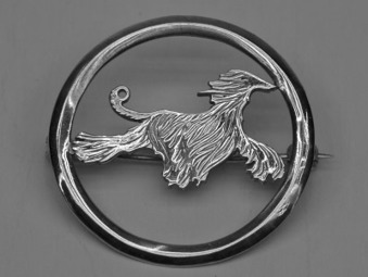 Afghan nål med cirkel - Silver