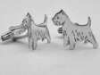 West Highland White Terrier manschettknappar par