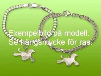 Basset Hound hängsmycke till armband - Silver