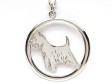 West Highland White Terrier hängsmycke med cirkel