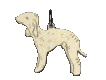 Bedlingtonterrier hängsmycke - 18k guld