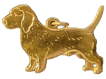 Basset fauve de bretagne hängsmycke - 18k guld