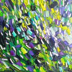 White Heather: 60x60 cm, oil, 2017, Anna Afzelius-Alm - price upon request