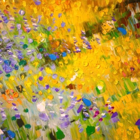 Yellow flower field: 50x70 cm, oil, 2017, Anna Afzelius-Alm - SOLD