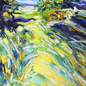 On the way to the beach: 80x100 cm, oil on canvas - Price upon request
