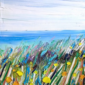 Small imaginary beach grass: 40x40 cm, oil on canvas - SOLD