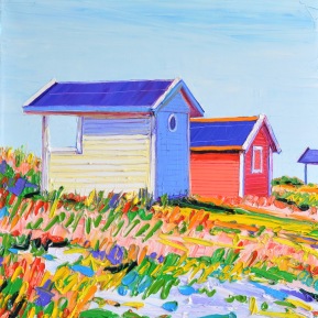 Morning walk: 60x60 cm, oil on canvas - SOLD
