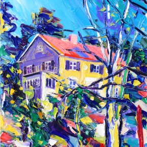 Spooky house: 50x70 cm, oil on canvas - SOLD