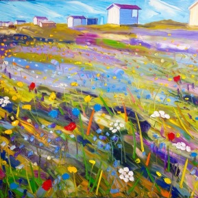  Beach huts (Flommen): 80x120 cm, oil on canvas - SOLD