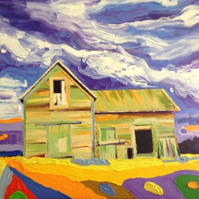 Wild sky: 80x80 cm, oil on canvas - Price upon request