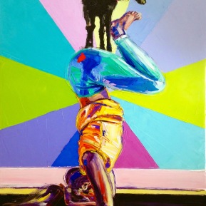 Yoga goat: 60x80 cm, oil on canvas - SOLD