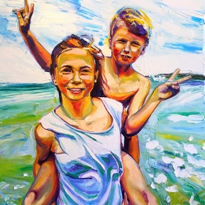 Leila and Luna: 80x120 cm, oil in canvas - SOLD