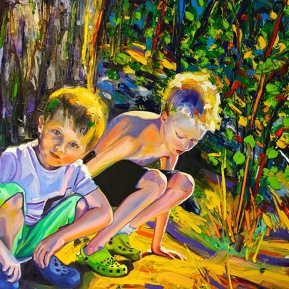 No Ipads tonight: 120x80 cm, oil on canvas - Not for sale