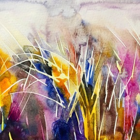 Beach grass 2: 25,4x17,8 cm, watercolor on paper - price upon request