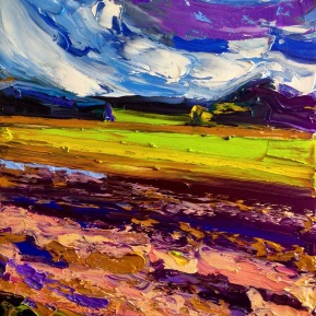 Windy fields: 50x70 cm, oil on canvas 