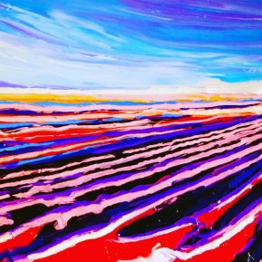 Red field: 70x80 cm, oil on canvas - Price upon request