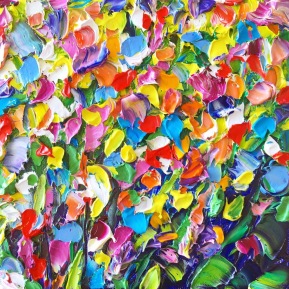 Flower rain: 20x20 cm, oil on canvas , 2019 - price upon request