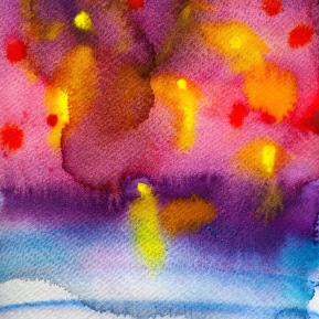 Fireworks 2: watercolor on paper, 25,4x17,8 cm - SOLD