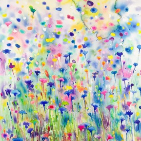 Rainbow Meadow_56x76 cm_akvarell_2019_Anna Afzelius-Alm