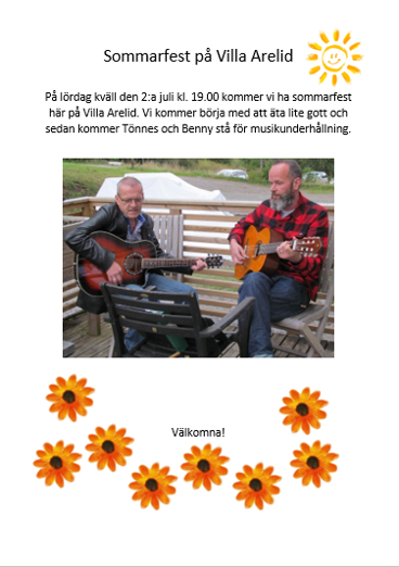 Villa Arelid Nyheter Sommarfest Villa Arelid Nyheter Sommarfest