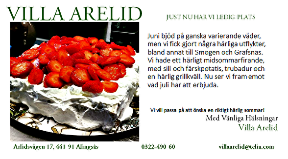 Villa Arelid Nyheter Nyhetsmail 2017 Juli Villa Arelid Nyheter Nyhetsmail 2017 Juli