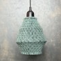 Stickade lampor - Matt turkos liten lampa