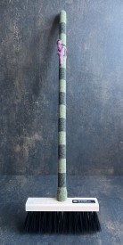 grön/grön randig borste