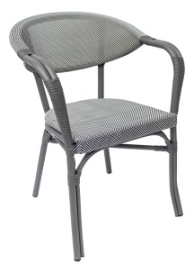 Monaco karmstol, grå/ svartvit - Monaco karmstol, grå/ svartvit