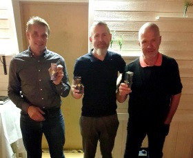 Vinnare i finalen. Anders Nilsson (B), Martin Larsson (A) och Peter Davidsson (C)