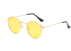 Solglas Polariserad gul rund