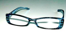 Läsglas Karin blå strass