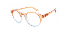 Starka läsglas Astrid colaorange graderad