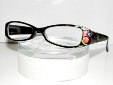 Läsglas Elvie röd blom