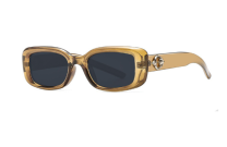 Solglas June brungrön polished