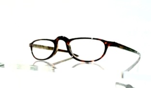 Läsglas oval havanna