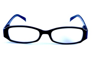 Läsglas svart rak