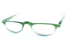 Läsglas oval grön