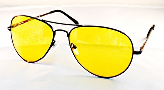Solglasögon pilot gula med mörk båge