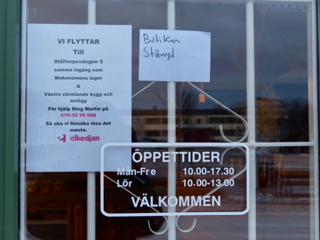 Elkedjan har stängt butiken vid torget i Töcksfors.