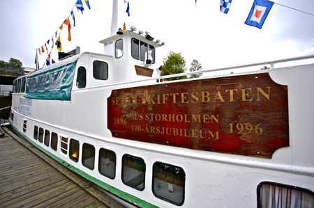 Sekelskiftesbåten M/S Storholmen var en viktig ingrediens i firandet.