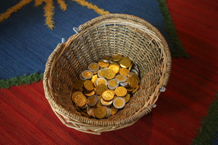 Alla mynten hittades i skattjakten.