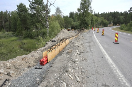 18 juli 2018 - Här byggs kabelväg mot Örje.