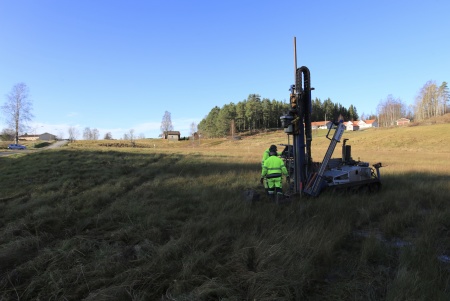 3 november 2020 - SWECO  undersökte marken vid Kallnäset, där nya förskolan skall byggas.