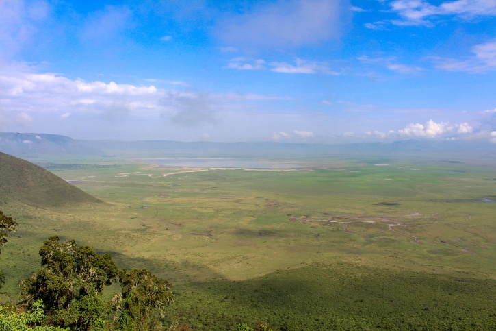 Utsikt in i Ngorongorokratern
