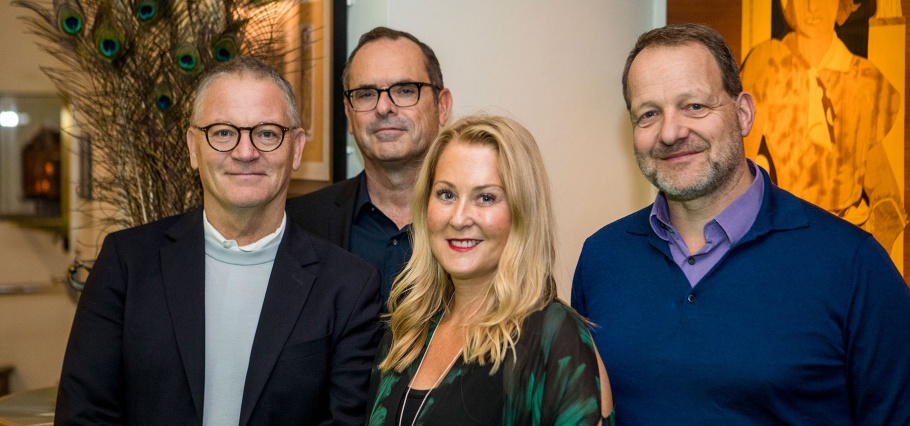 Teamet från Scandinavian Film Distribution, Anna Jandler, Kim Magnusson, Christian Bévort  och Michael Fleischer
